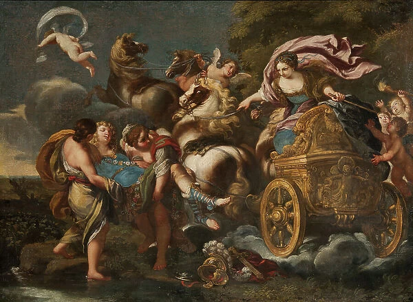 Armida abducts Rinaldo, 17th century. Creator: Andrea Camassei