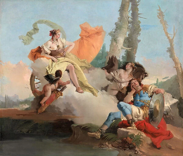 Armida Encounters the Sleeping Rinaldo, 1742  /  45. Creator: Giovanni Battista Tiepolo