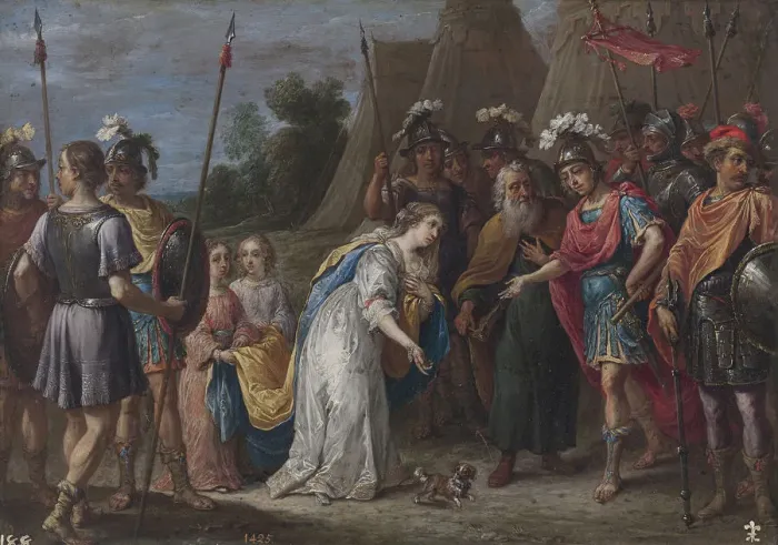 Framed Print : Armida before Godfrey of Bouillon, 1628?1630. Artist: Teniers, David, the Younger (1610-1690) Framed Print : Armida before Godfrey of Bouillon, 1628?1630. Artist: Teniers, David, the Younger (1610-1690)