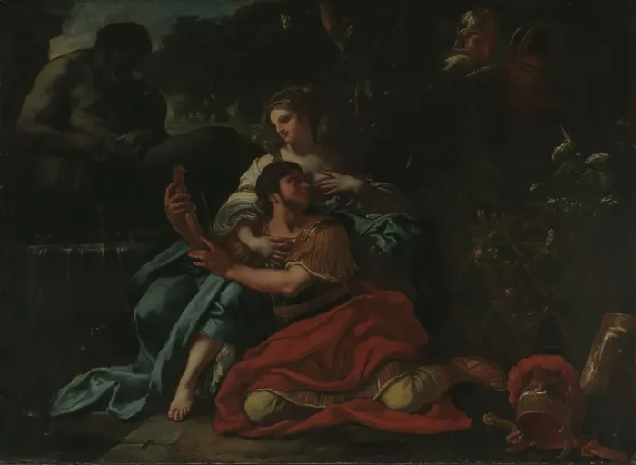 Framed Print : Armida and Rinaldo, c1700. Creator: Daniel Seiter