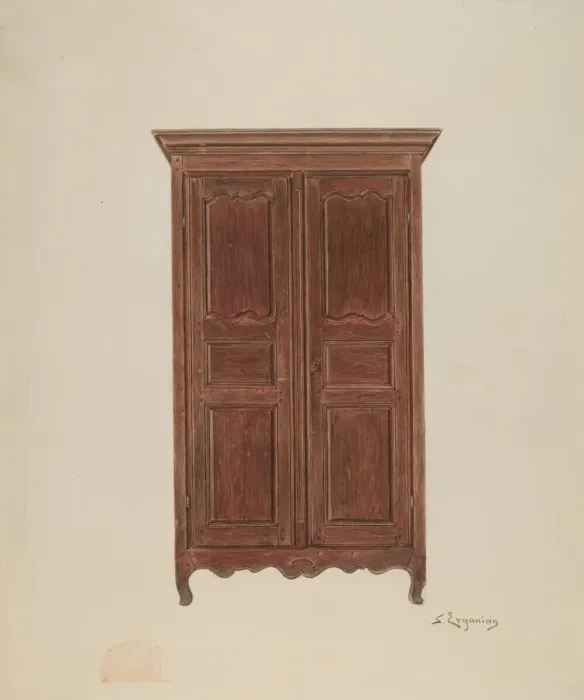 Framed Print : Armoire, c. 1939. Creator: Sarkis Erganian Framed Print : Armoire, c. 1939. Creator: Sarkis Erganian