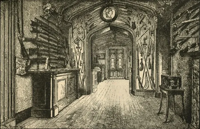 Framed Print : The Armory at Abbotsford, 1882. Creator: Unknown Framed Print : The Armory at Abbotsford, 1882. Creator: Unknown