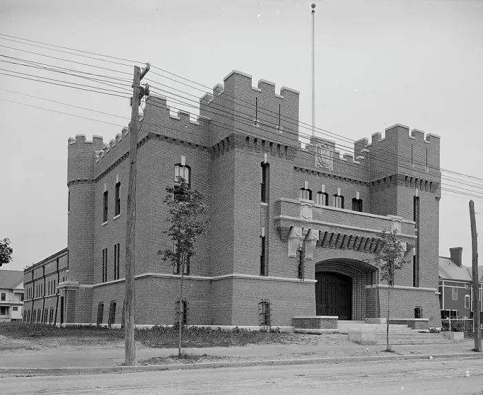 Framed Print : Armory, Holyoke, Mass. between 1900 and 1910. Creator: Unknown Framed Print : Armory, Holyoke, Mass. between 1900 and 1910. Creator: Unknown