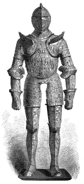 Framed Print : Armour of Henry II of France, 16th century (1882-1884). Artist: P Sellier Framed Print : Armour of Henry II of France, 16th century (1882-1884). Artist: P Sellier