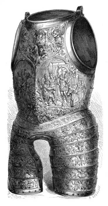 Framed Print : Armour of Henry II of France, 16th century (1882-1884). Artist: P Sellier Framed Print : Armour of Henry II of France, 16th century (1882-1884). Artist: P Sellier