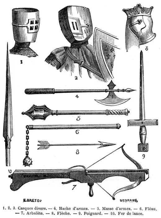 Framed Print : Armour and weapons of the 13th century (1882-1884) Framed Print : Armour and weapons of the 13th century (1882-1884)