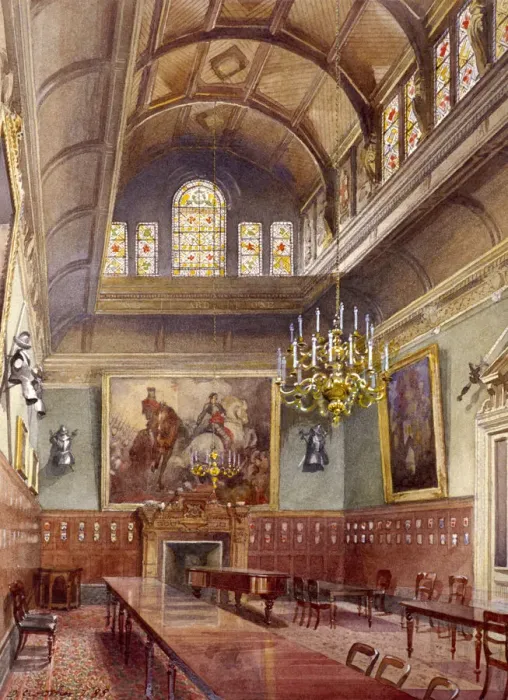 Framed Print : Armourers and Brasiers Hall, London, 1888. Artist: John Crowther Framed Print : Armourers and Brasiers Hall, London, 1888. Artist: John Crowther
