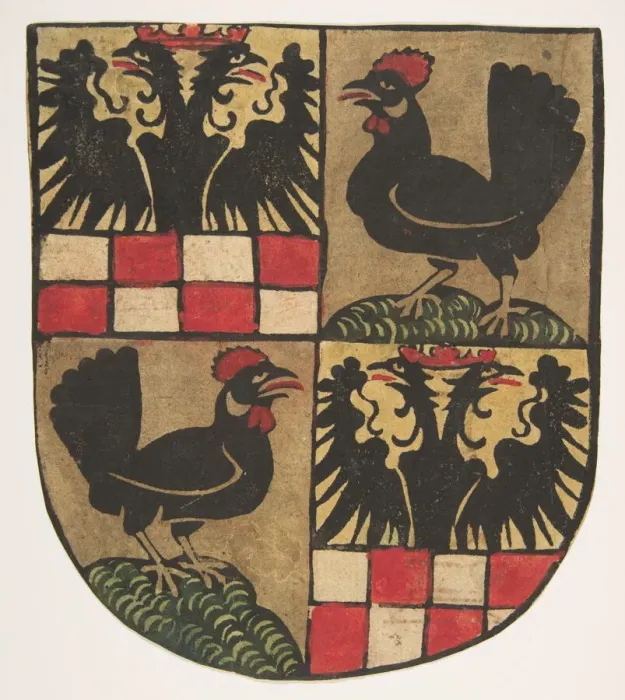 Framed Print : Arms of the Counts of Botenlauben, 1480-1500. 1480-1500. Creator: Anon Framed Print : Arms of the Counts of Botenlauben, 1480-1500. 1480-1500. Creator: Anon