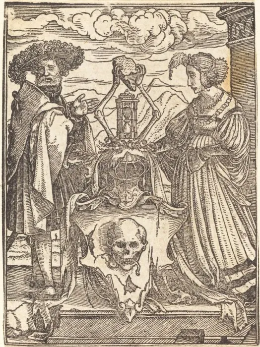 Framed Print : The Arms of Death. Creator: Hans Holbein the Younger
