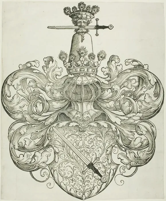 Framed Print : The Arms of the Family Kress von Kressenstein, after 1530. Creator: Unknown Framed Print : The Arms of the Family Kress von Kressenstein, after 1530. Creator: Unknown