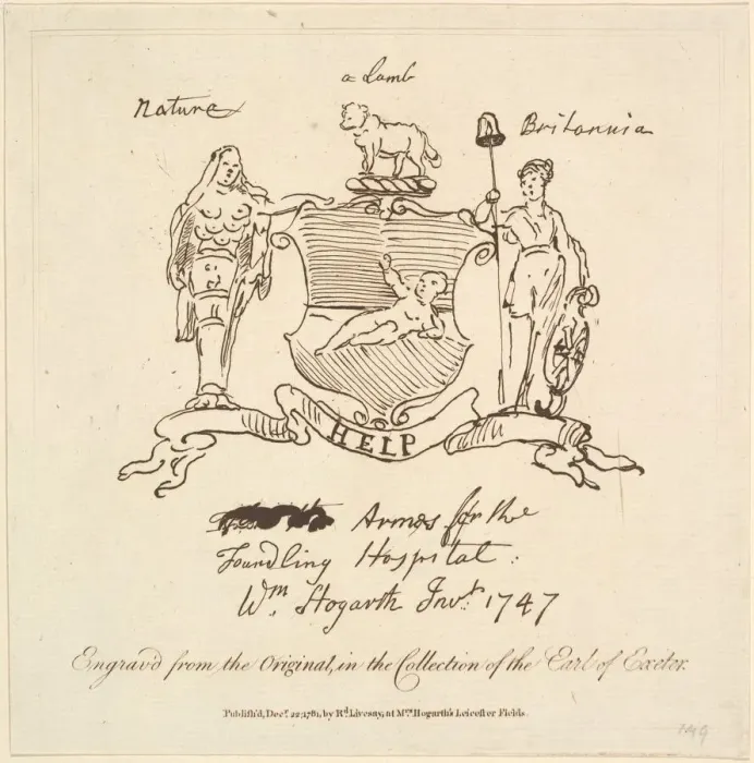 Framed Print : Arms for the Foundling Hospital, December 22, 1781. Creator: Unknown Framed Print : Arms for the Foundling Hospital, December 22, 1781. Creator: Unknown