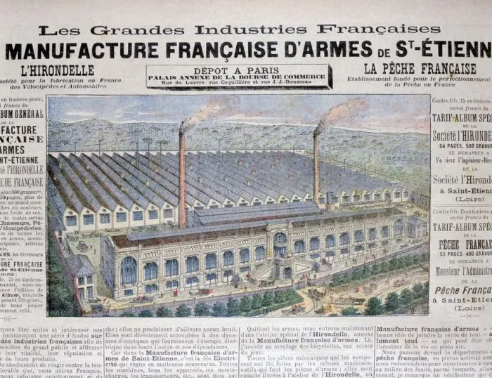 Framed Print : Arms manufacturing industry, St Etienne, 1896 Framed Print : Arms manufacturing industry, St Etienne, 1896