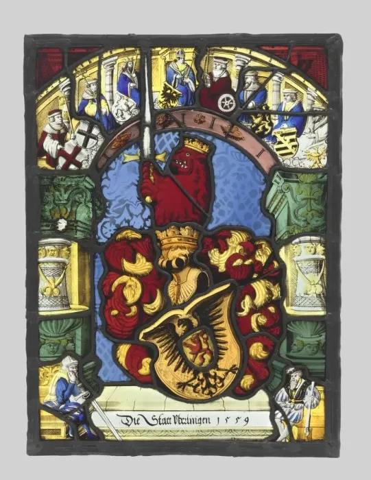 Framed Print : Arms of Ueberlingen, 1559. Creator: Unknown