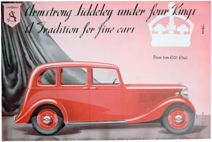 Framed Print : Armstrong Siddeley Motors advert, 1937 Framed Print : Armstrong Siddeley Motors advert, 1937