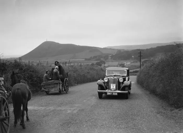 Framed Print : Armstrong-Siddeley saloon of FN Morgan competing in the South Wales Auto Club Welsh Rally Framed Print : Armstrong-Siddeley saloon of FN Morgan competing in the South Wales Auto Club Welsh Rally