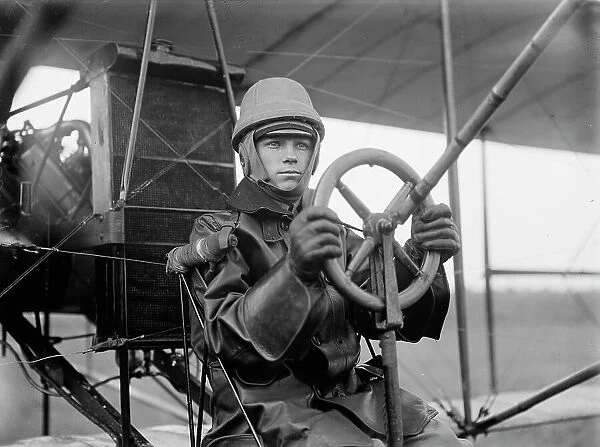 Army Aviation, College Park - Tests of Curtiss Plane For Army - Single Control, 1912. Creator: Harris & Ewing. Army Aviation, College Park - Tests of Curtiss Plane For Army - Single Control, 1912. Creator: Harris & Ewing
