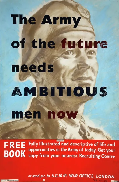 Framed Print : The Army of the Future needs ambitious men now, World War II poster, between 1939 and 1946 Framed Print : The Army of the Future needs ambitious men now, World War II poster, between 1939 and 1946