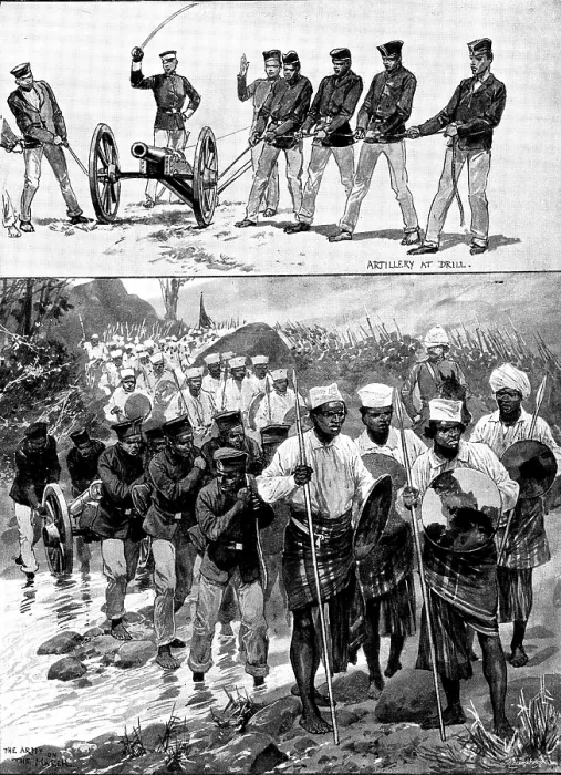 Framed Print : The Army of Madagascar, 1895. Creator: George Meisenbach Framed Print : The Army of Madagascar, 1895. Creator: George Meisenbach