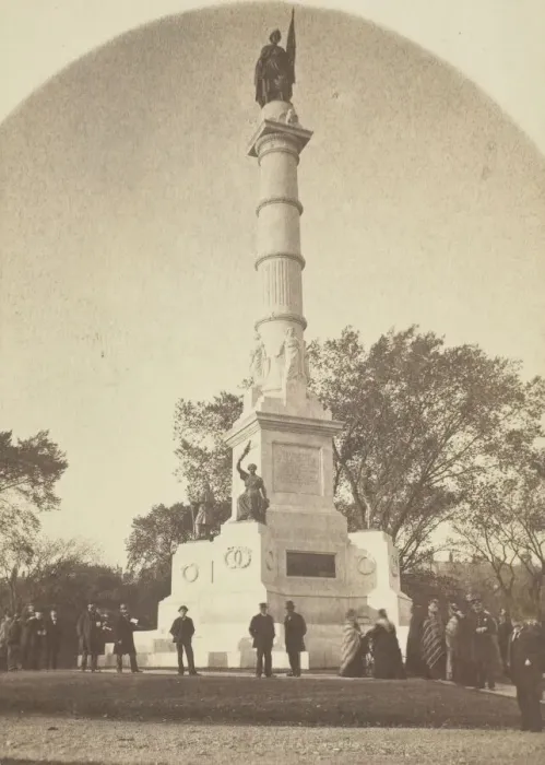 Framed Print : Army and Navy Monument, Boston, 1840 / 1900. Creator: Unknown Framed Print : Army and Navy Monument, Boston, 1840 / 1900. Creator: Unknown