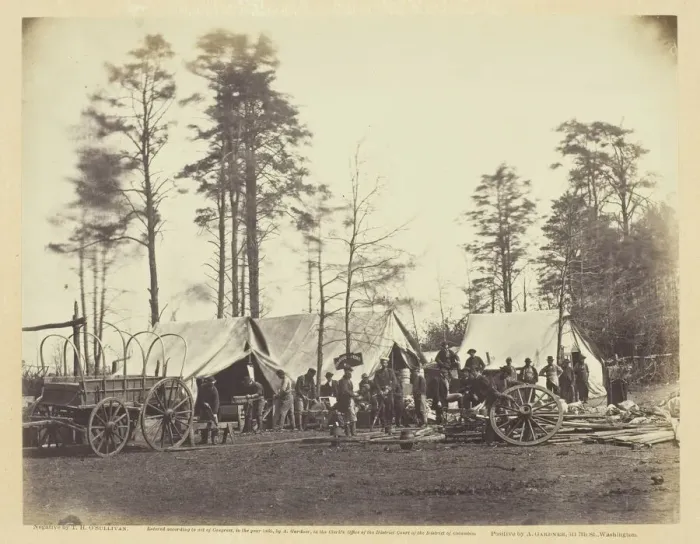 Framed Print : Army Repair Shop, February 1864. Creator: Alexander Gardner Framed Print : Army Repair Shop, February 1864. Creator: Alexander Gardner