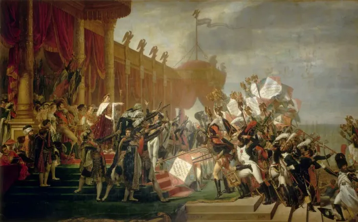 Framed Print : The Army takes an Oath to the Emperor after the Distribution of Eagles, 5 December 1804, 1810. Artist: David, Jacques Louis (1748-1825) Framed Print : The Army takes an Oath to the Emperor after the Distribution of Eagles, 5 December 1804, 1810. Artist: David, Jacques Louis (1748-1825)
