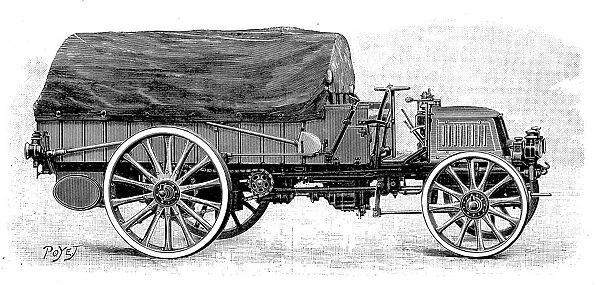Army truck by Daimler, with 4 cylinder 12 hp engine, 1904