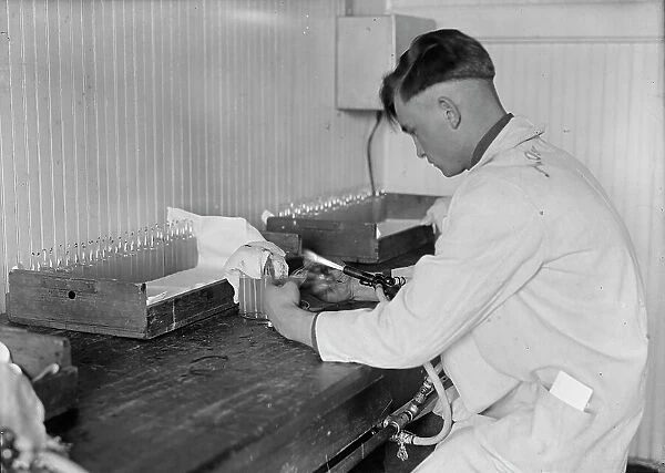 Army, U.S. Army Medical School; Typhoid Vaccine, 1917. Creator: Harris & Ewing. Army, U.S. Army Medical School; Typhoid Vaccine, 1917. Creator: Harris & Ewing