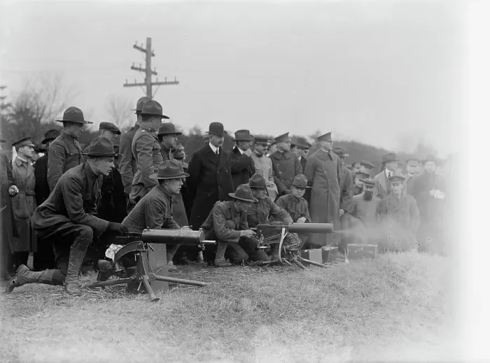 Framed Print : Army, U.S. Machine Gun Tests, 1918. Creator: Harris & Ewing. Army, U.S. Machine Gun Tests, 1918. Creator: Harris & Ewing Framed Print : Army, U.S. Machine Gun Tests, 1918. Creator: Harris & Ewing. Army, U.S. Machine Gun Tests, 1918. Creator: Harris & Ewing
