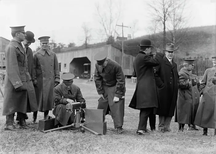 Framed Print : Army, U.S. Machine Gun Tests, 1918. Creator: Harris & Ewing. Army, U.S. Machine Gun Tests, 1918. Creator: Harris & Ewing Framed Print : Army, U.S. Machine Gun Tests, 1918. Creator: Harris & Ewing. Army, U.S. Machine Gun Tests, 1918. Creator: Harris & Ewing