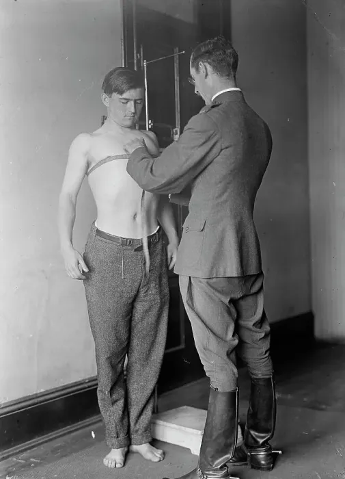 Framed Print : Army, U.S. Physical Examination, 1917. Creator: Harris & Ewing. Army, U.S. Physical Examination, 1917. Creator: Harris & Ewing Framed Print : Army, U.S. Physical Examination, 1917. Creator: Harris & Ewing. Army, U.S. Physical Examination, 1917. Creator: Harris & Ewing