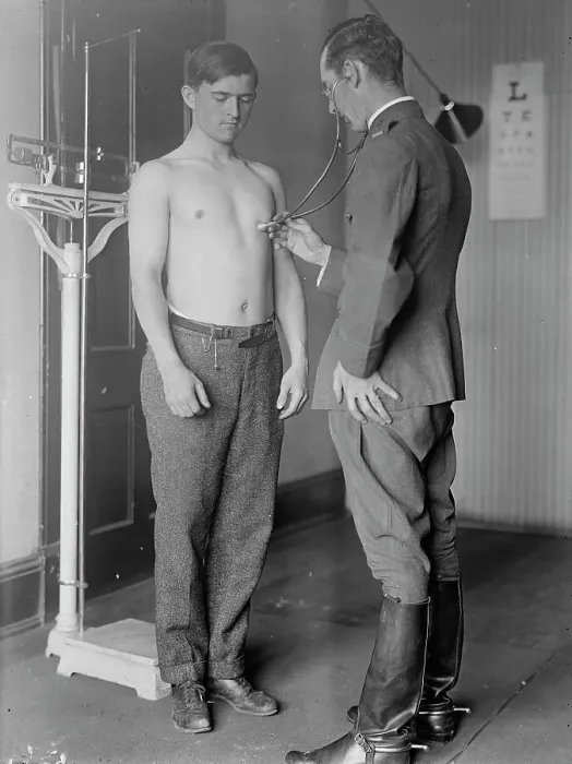Framed Print : Army, U.S. Physical Examination, 1917. Creator: Harris & Ewing. Army, U.S. Physical Examination, 1917. Creator: Harris & Ewing Framed Print : Army, U.S. Physical Examination, 1917. Creator: Harris & Ewing. Army, U.S. Physical Examination, 1917. Creator: Harris & Ewing