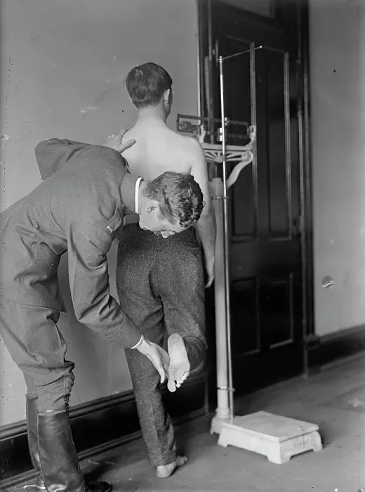 Framed Print : Army, U.S. Physical Examination, 1917. Creator: Harris & Ewing. Army, U.S. Physical Examination, 1917. Creator: Harris & Ewing Framed Print : Army, U.S. Physical Examination, 1917. Creator: Harris & Ewing. Army, U.S. Physical Examination, 1917. Creator: Harris & Ewing