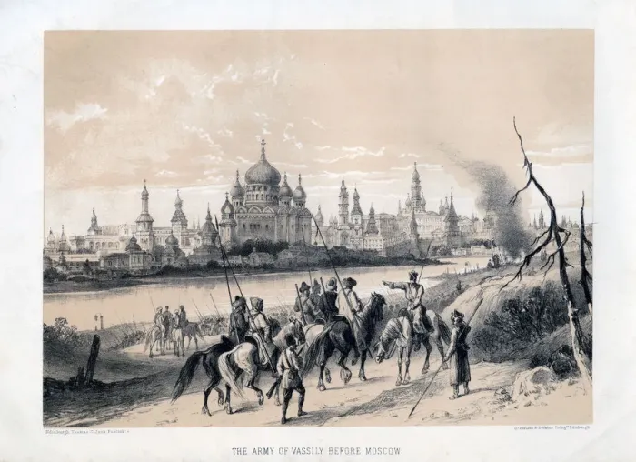Framed Print : The Army of Vassily before Moscow, 19th century Framed Print : The Army of Vassily before Moscow, 19th century