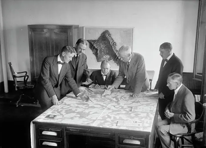 Framed Print : Army War Game - Lt. Col. D.E. Aultman; Lt. Col. J.A. Shipton; Major L. Wahl; Col. George H... 1917. Creator: Harris & Ewing. Army War Game - Lt. Col. D.E. Aultman; Lt. Col. J.A. Shipton; Major L. Wahl; Col. George H... 1917 Framed Print : Army War Game - Lt. Col. D.E. Aultman; Lt. Col. J.A. Shipton; Major L. Wahl; Col. George H... 1917. Creator: Harris & Ewing. Army War Game - Lt. Col. D.E. Aultman; Lt. Col. J.A. Shipton; Major L. Wahl; Col. George H... 1917