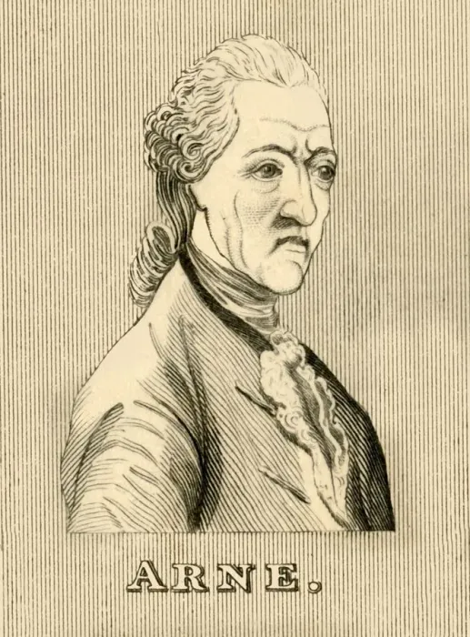 Framed Print : Arne, (1710-1778), 1830. Creator: Unknown Framed Print : Arne, (1710-1778), 1830. Creator: Unknown