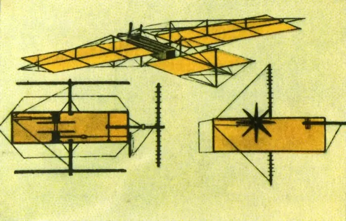 Framed Print : Arnold Bocklins flying machine, 1885, (1932). Creator: Unknown Framed Print : Arnold Bocklins flying machine, 1885, (1932). Creator: Unknown