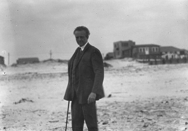 Arnold Genthe in Long Beach, New York, between 1911 and 1942. Creator: Arnold Genthe