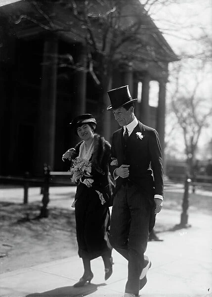 Arnold Robertson, British Diplomat, with Wife, 1917. Creator: Harris & Ewing. Arnold Robertson, British Diplomat, with Wife, 1917. Creator: Harris & Ewing