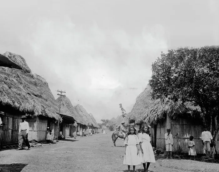 Framed Print : Arrajan [sic], Panama, native street scene, c.between 1910 and 1920. Creator: Unknown