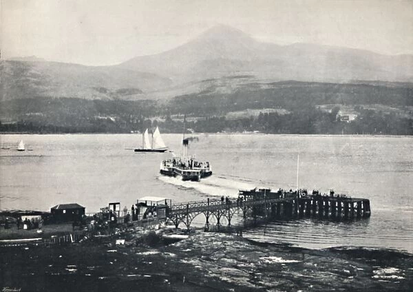 Arran - Brodick Pier and Goatfell, 1895