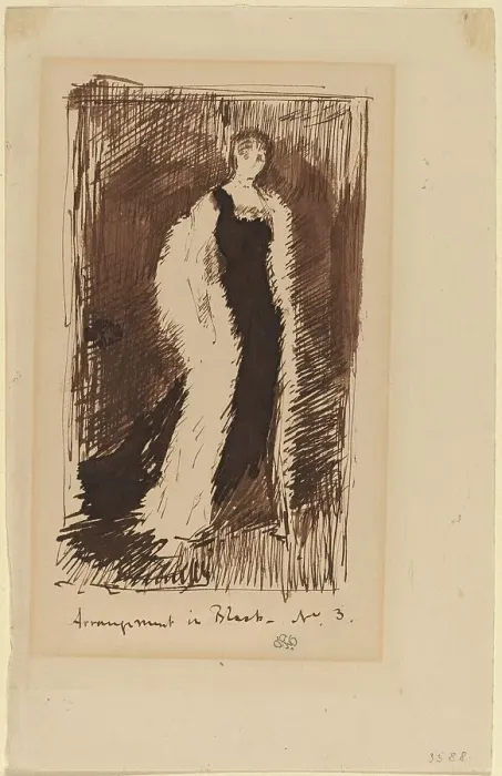 Framed Print : Arrangement in Black - No.3, 1881. Creator: James Abbott McNeill Whistler Framed Print : Arrangement in Black - No.3, 1881. Creator: James Abbott McNeill Whistler