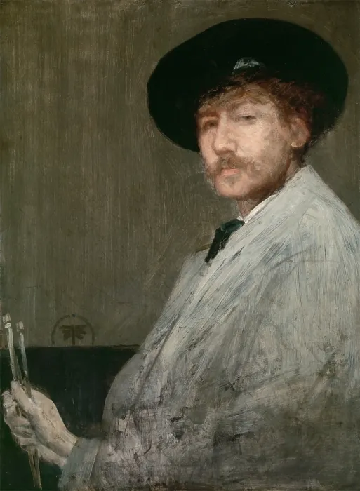 Framed Print : Arrangement in Gray: Portrait of the Painter, c1872. Creator: James Abbott McNeill Whistler Framed Print : Arrangement in Gray: Portrait of the Painter, c1872. Creator: James Abbott McNeill Whistler