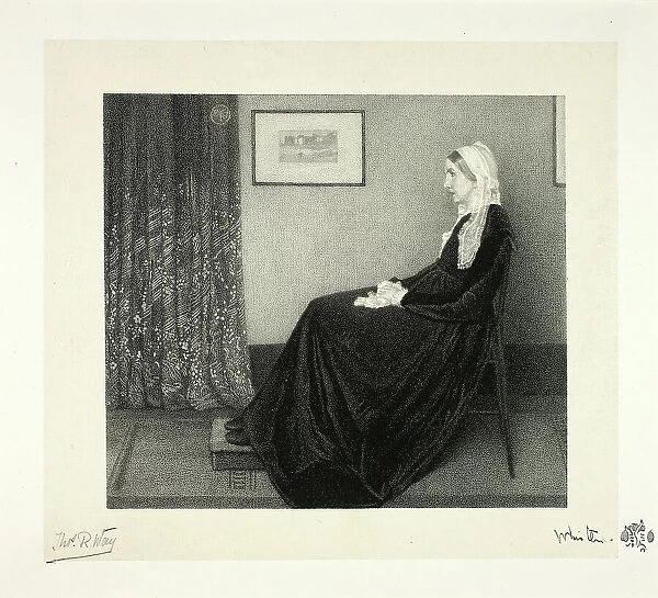 Arrangement in Grey and Black: Portrait of the Artist's Mother, after Whistler, 1892. Creator: Thomas Robert Way