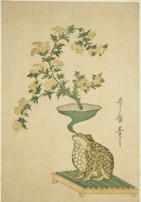 Framed Print : An Arrangement of Valerian (Ominaeshi) and Chinese Bell Flowers (Kikyo), Japan, c. 1796 Framed Print : An Arrangement of Valerian (Ominaeshi) and Chinese Bell Flowers (Kikyo), Japan, c. 1796