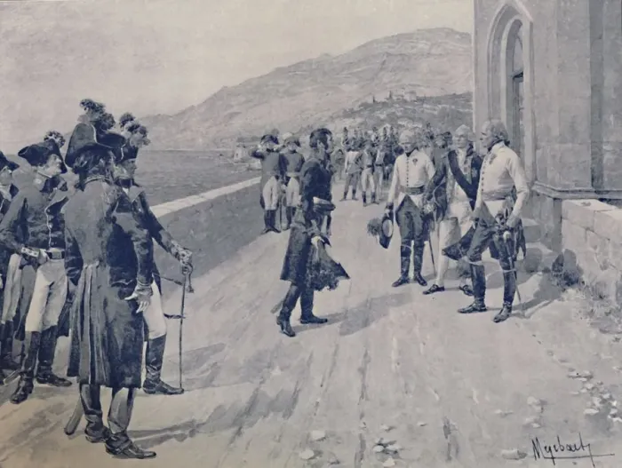 Framed Print : Arranging for Massenas Capitulation at Cornigliano, Near Genoa, 1896 Framed Print : Arranging for Massenas Capitulation at Cornigliano, Near Genoa, 1896