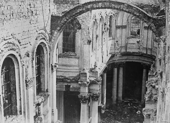Framed Print : Arras Cathedral, 1917. Creator: Bain News Service Framed Print : Arras Cathedral, 1917. Creator: Bain News Service