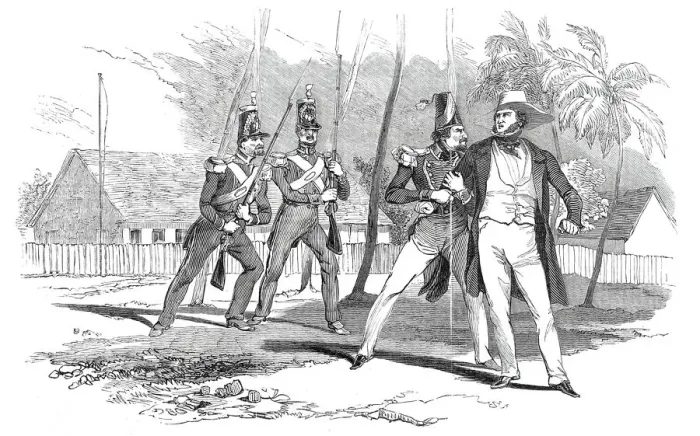 Framed Print : The Arrest, 1844. Creator: Unknown Framed Print : The Arrest, 1844. Creator: Unknown