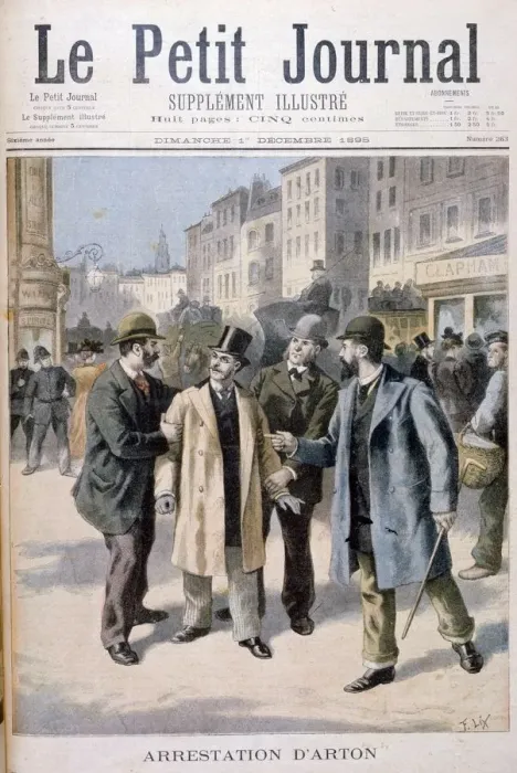 Framed Print : The arrest of Arton, 1895. Artist: Frederic Lix Framed Print : The arrest of Arton, 1895. Artist: Frederic Lix