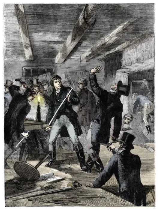 Framed Print : The arrest of the Cato Street conspirators, 1820 (c1895) Framed Print : The arrest of the Cato Street conspirators, 1820 (c1895)
