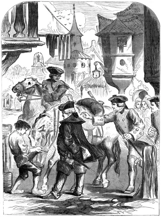 Framed Print : The arrest of Charles Belleisle at Elbingerode, Germany, 1744 (19th century) Framed Print : The arrest of Charles Belleisle at Elbingerode, Germany, 1744 (19th century)